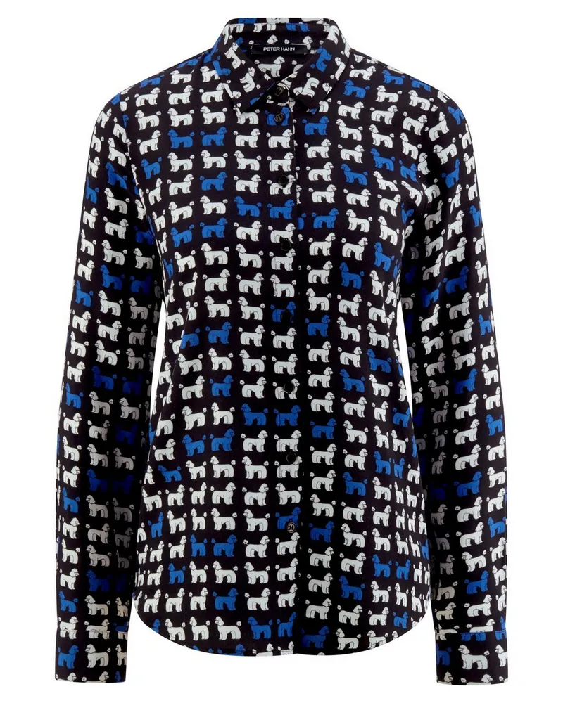 Peter Hahn Bluse  schwarz Schwarz