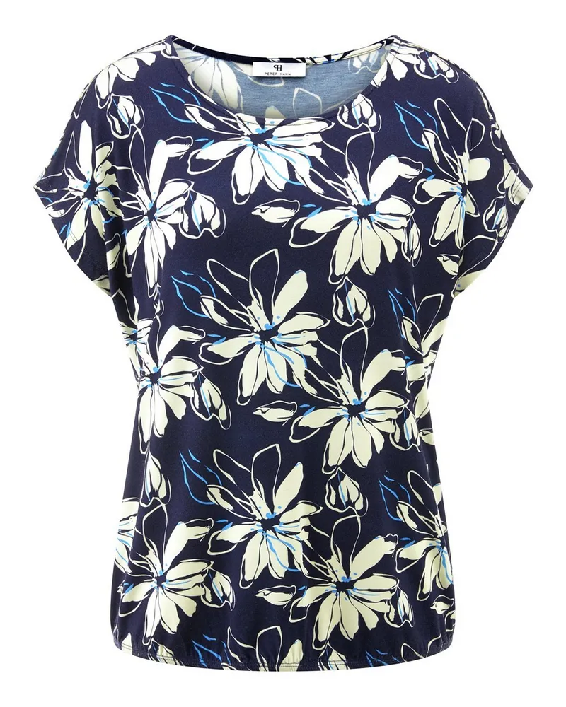 Peter Hahn Rundhals-Shirt  blau Blau