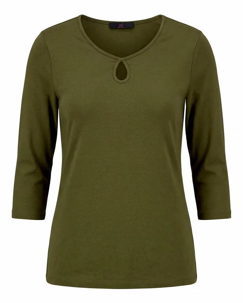 Emilia Lay Rundhals-Shirt  grün Grün