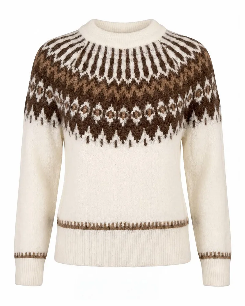 Peter Hahn Rundhals-Pullover  weiss Weiss