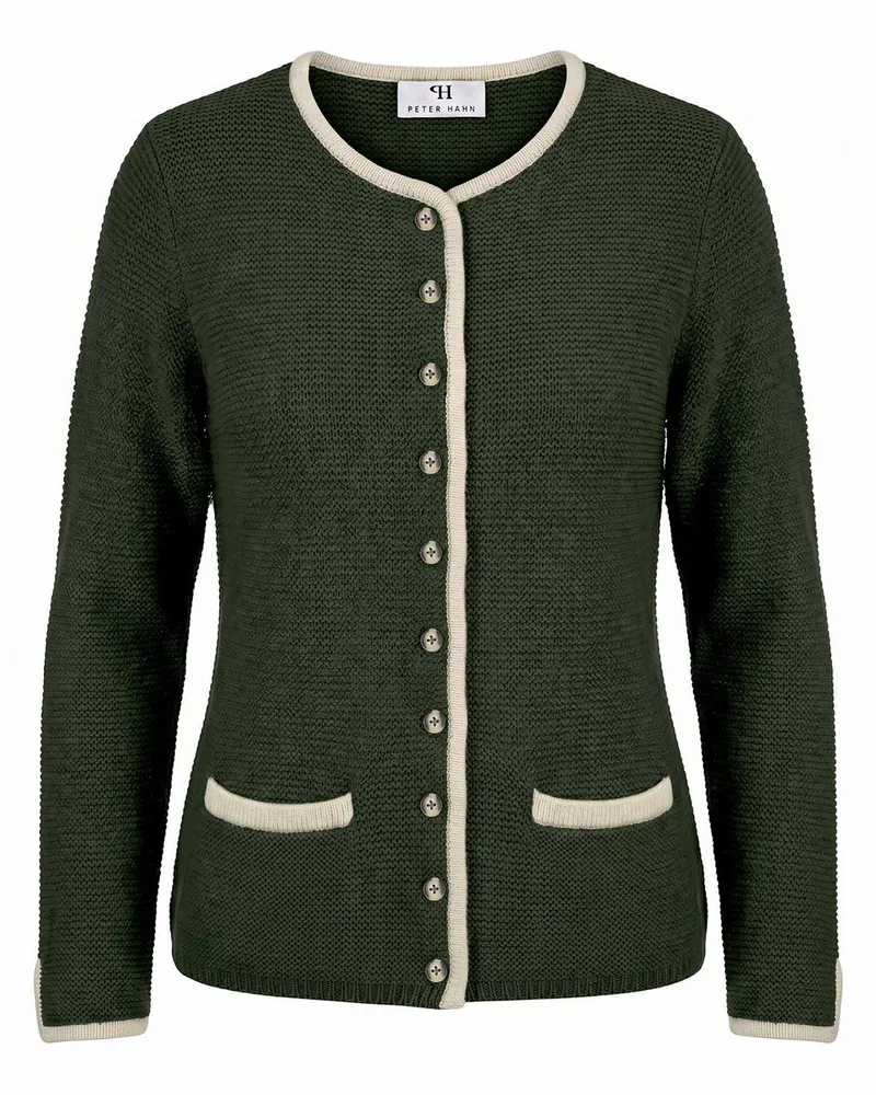 Peter Hahn Strickjacke  grün Grün