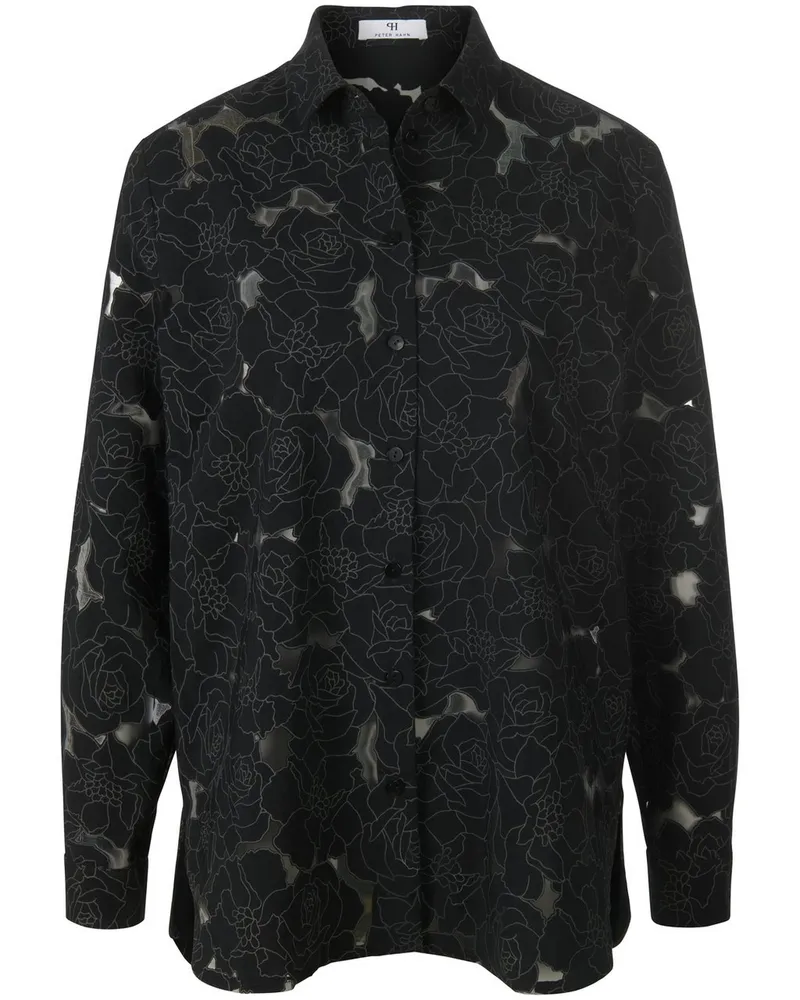 Peter Hahn Bluse  schwarz Schwarz