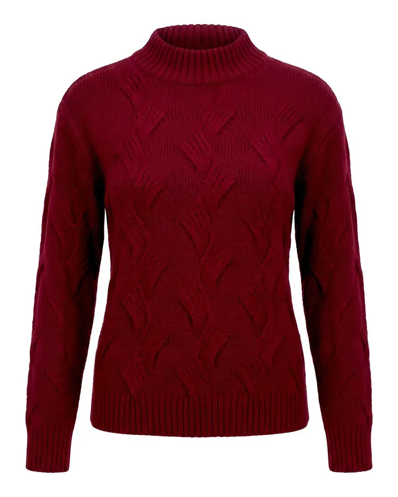 Peter Hahn Rundhals-Pullover  rot Rot