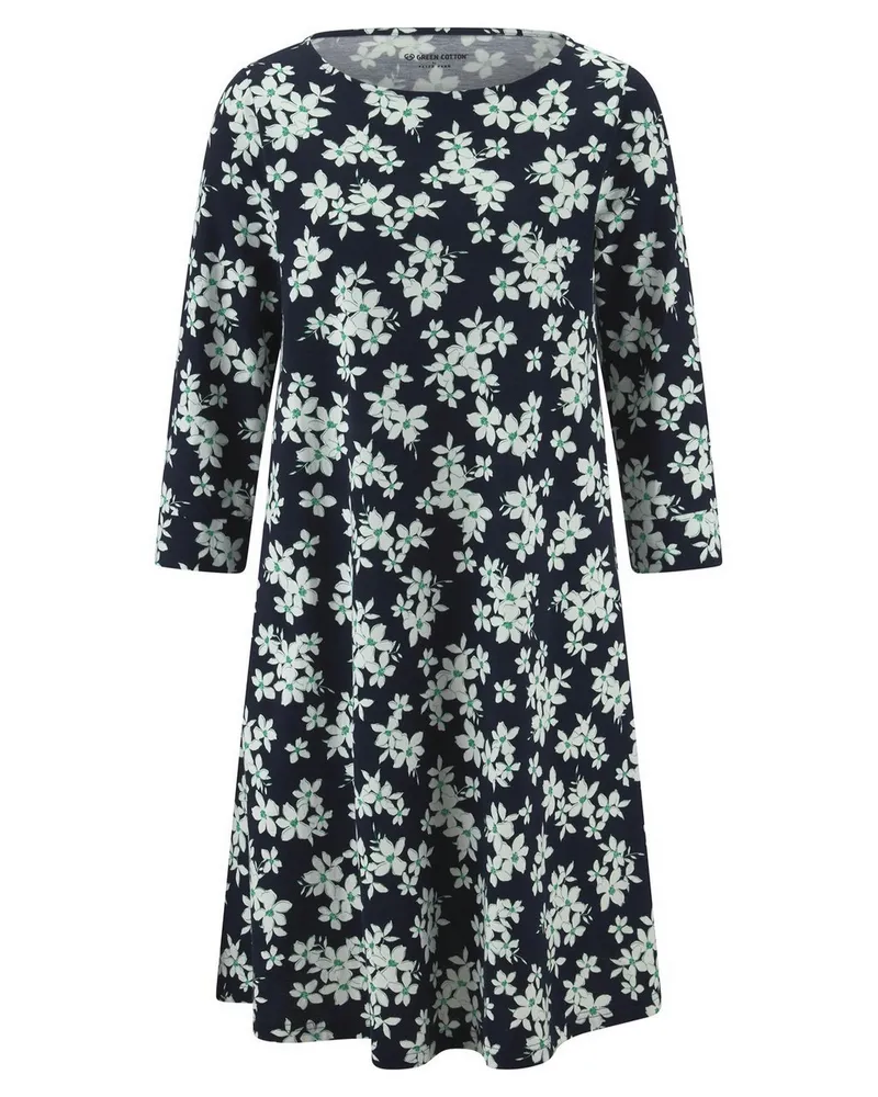 Green Cotton Kleid Ivy  blau Blau