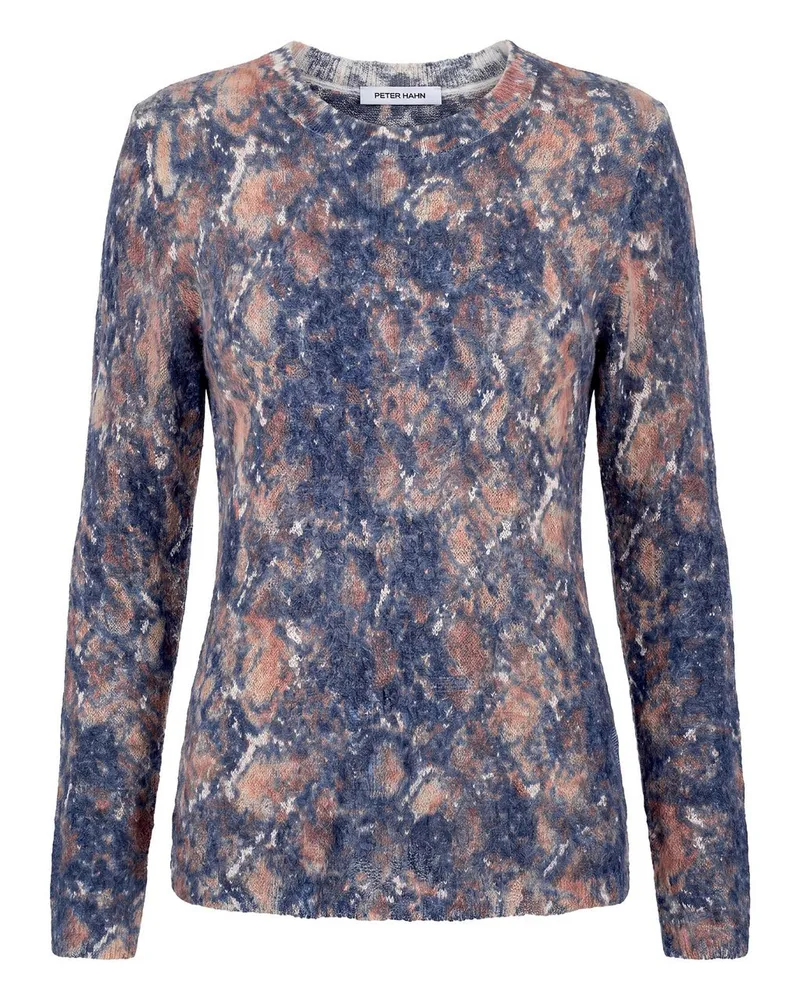 Peter Hahn Rundhals-Pullover  blau Blau