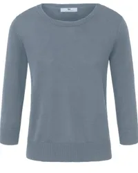 Peter Hahn Rundhals-Pullover aus 100% SUPIMA®-­Baumwolle  blau Blau