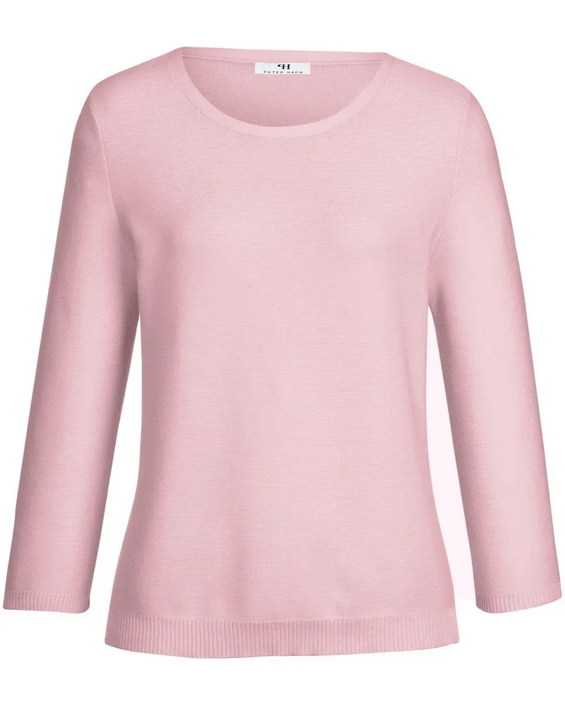 Peter Hahn Rundhals-Pullover 3/4-Arm aus 100% SUPIMA®-Bau  rosé Rosé