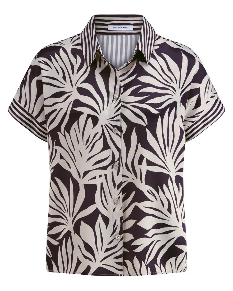 Peter Hahn Bluse  schwarz Schwarz