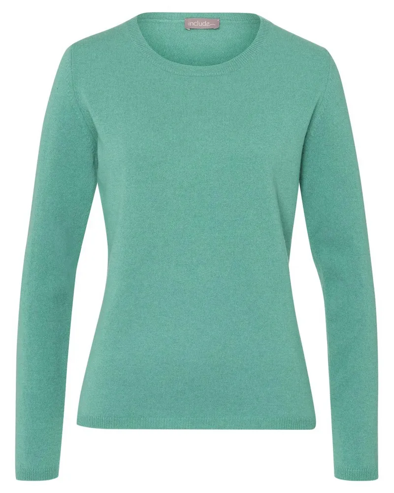 Include Rundhals-Pullover aus Schurwolle und Kaschmir  grün Grün