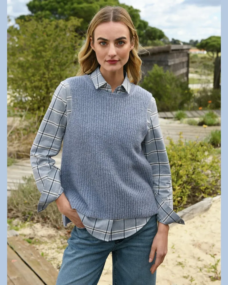 Pullunder Pullover Damen Dunkelgrau Pullunder Damen » Kaufen Sie