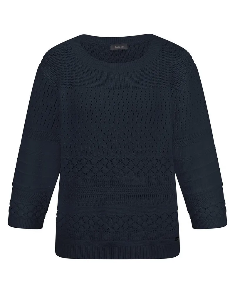 Basler Pullover U-Boot-Ausschnitt  blau Blau