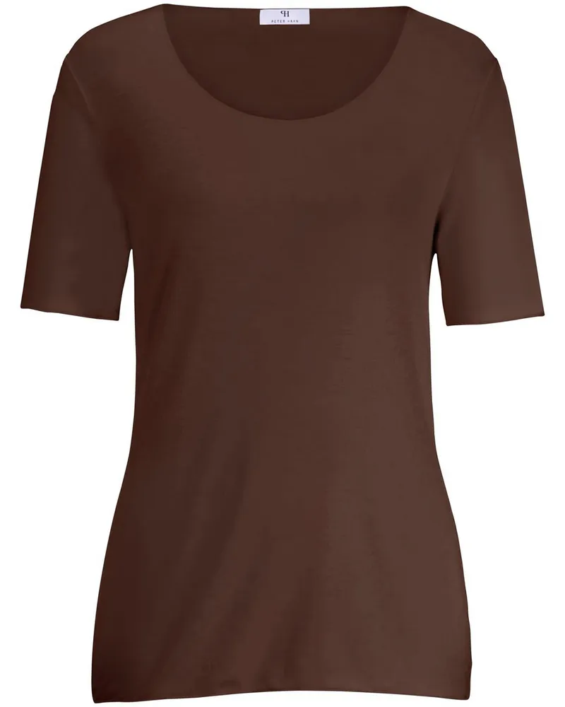 Peter Hahn Rundhals-Shirt langem 1/2-Arm  braun Braun