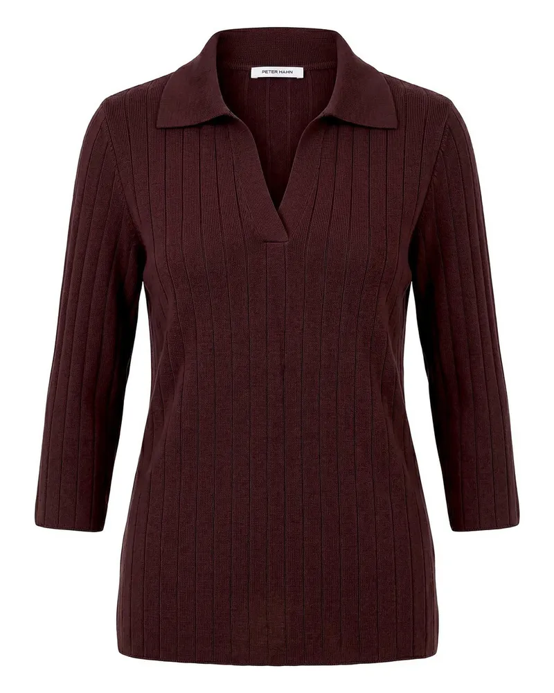 Peter Hahn Polo-Pullover  braun Braun