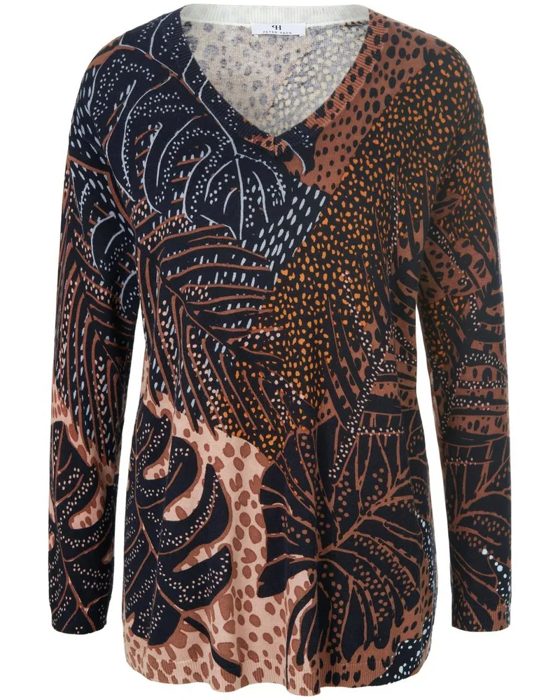 Peter Hahn V-Pullover  blau Blau
