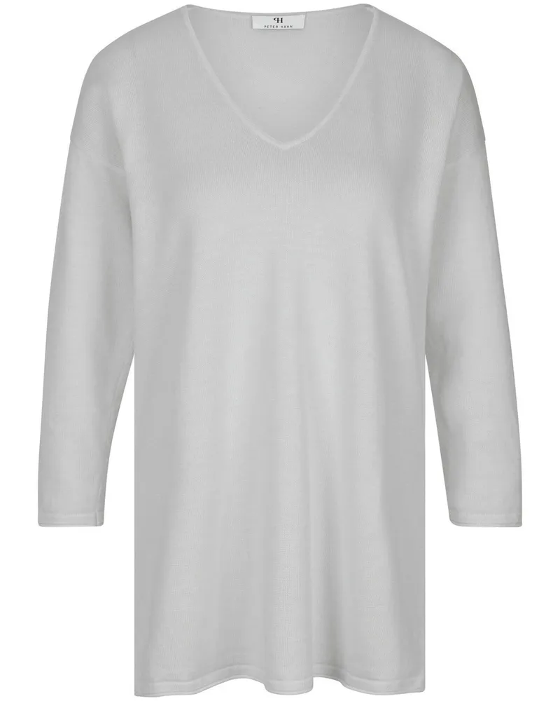 Peter Hahn V-Pullover 3/4-Arm  weiss Weiss