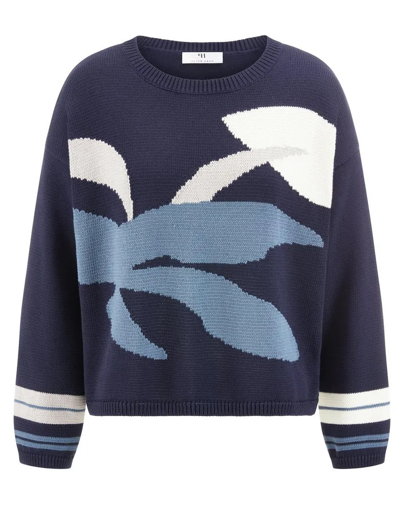 Peter Hahn Rundhals-Pullover  mehrfarbig Mehrfarbig