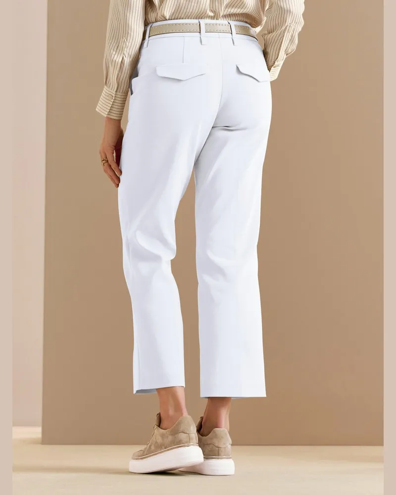 FADENMEISTER BERLIN Knöchellange Hose  weiss Weiss