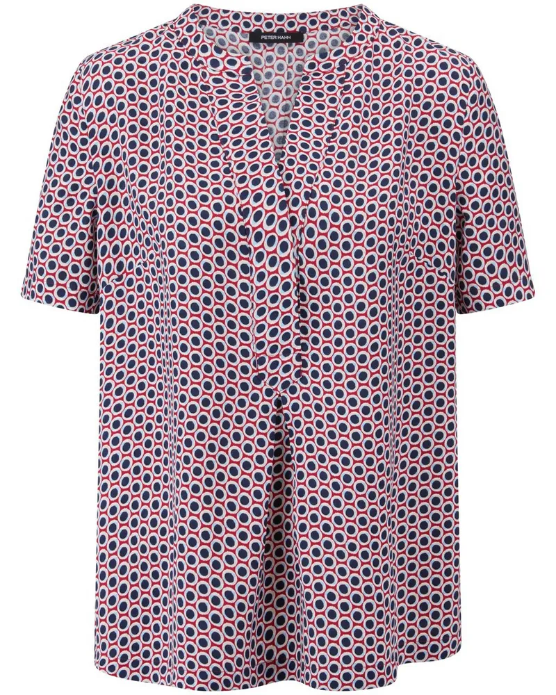Peter Hahn Bluse V-Öffnung  rot Rot
