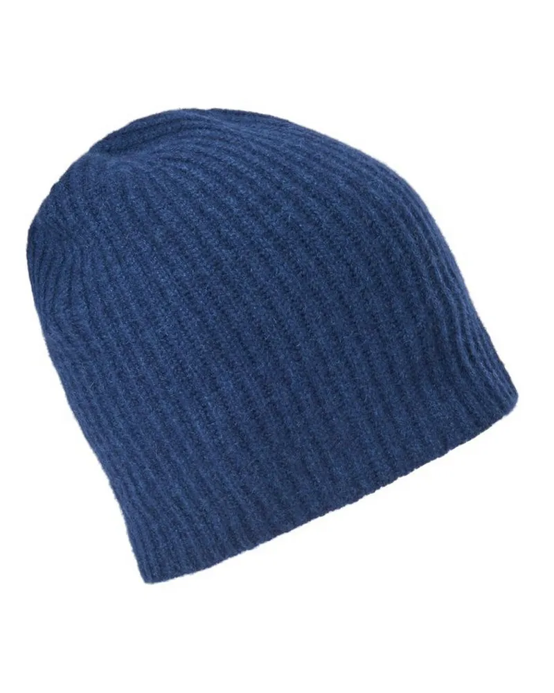 Peter Hahn Beanie aus Schurwolle und Kaschmir  blau Blau