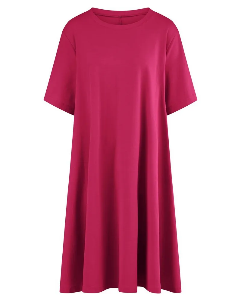 Emilia Lay Jersey-Kleid Rundhals-Ausschnitt  pink Pink