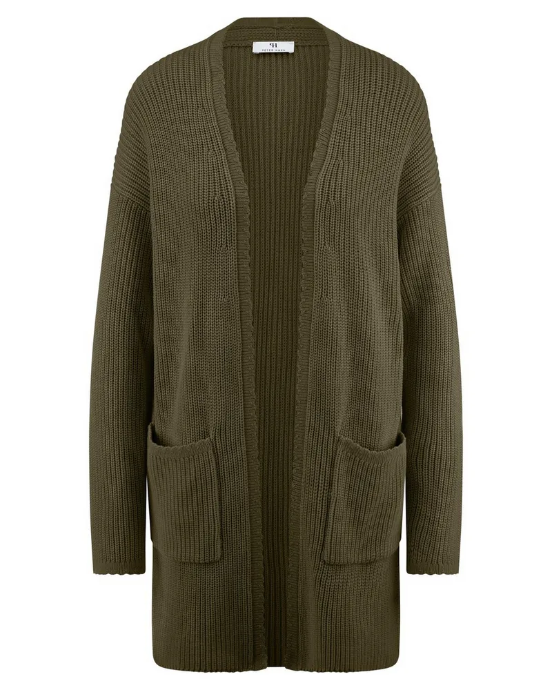 Peter Hahn Long-Strickjacke  grün Grün