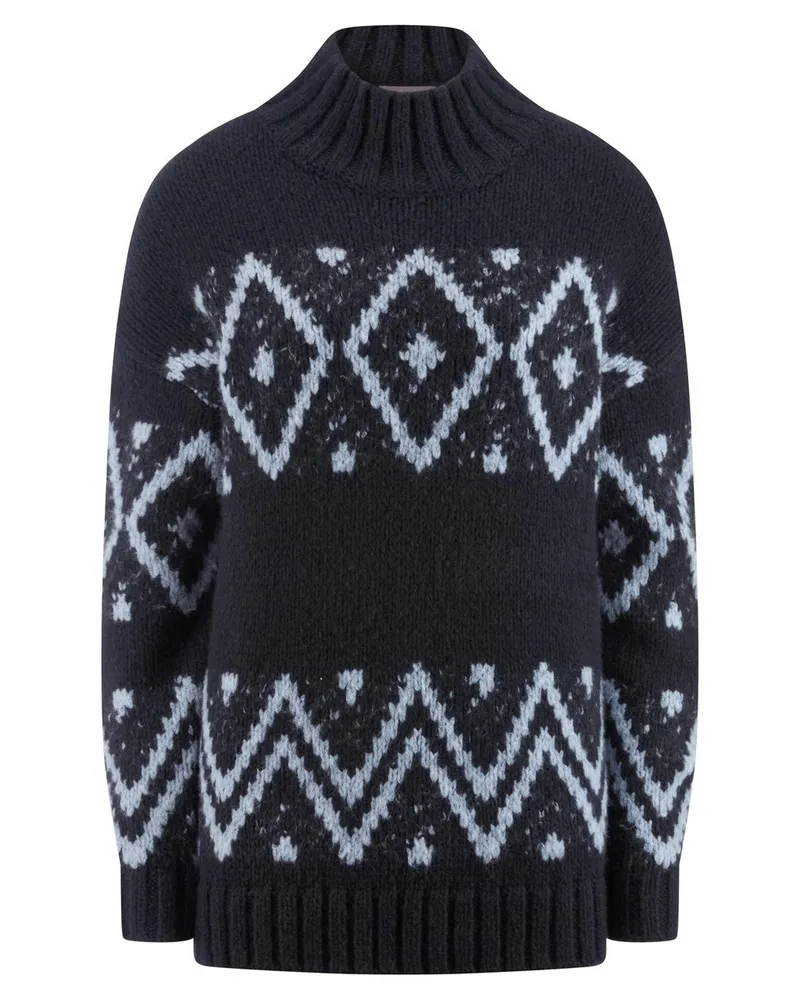 Include Pullover Stehkragen  schwarz Schwarz