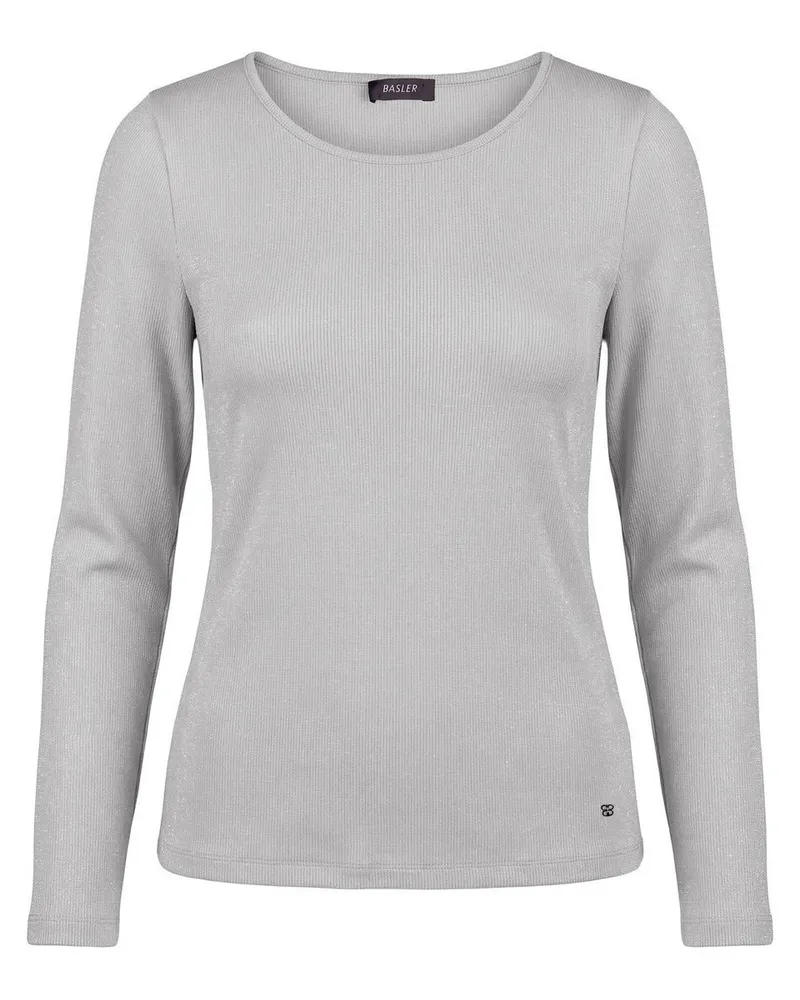 Basler Rundhals-Shirt  grau Grau