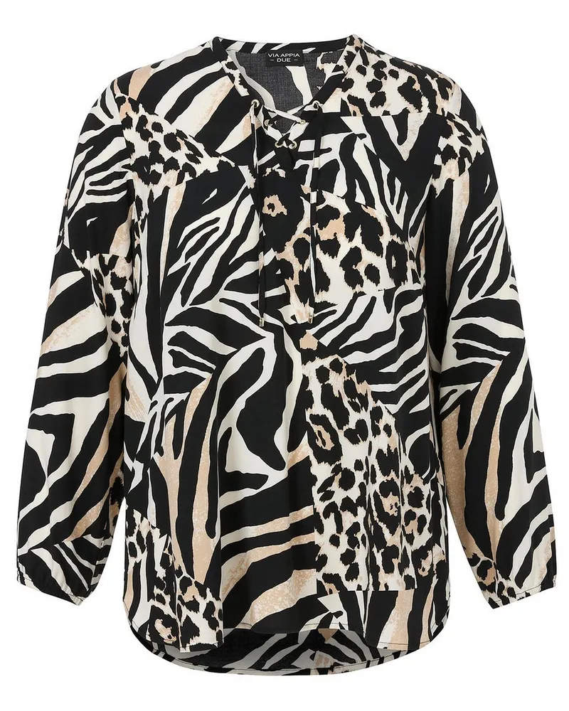 Via Appia Due Long-Bluse  schwarz Schwarz
