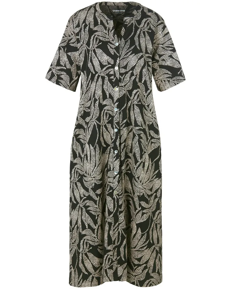 Green Cotton Jersey-Kleid Dorthe  schwarz Schwarz