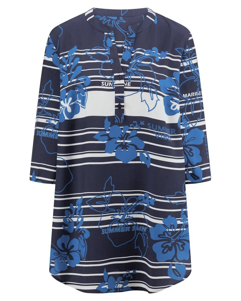 Emilia Lay Long-Bluse  blau Blau