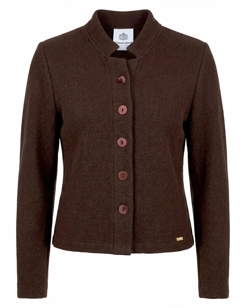 Hammerschmid Strickjacke Stehkragen  braun Braun