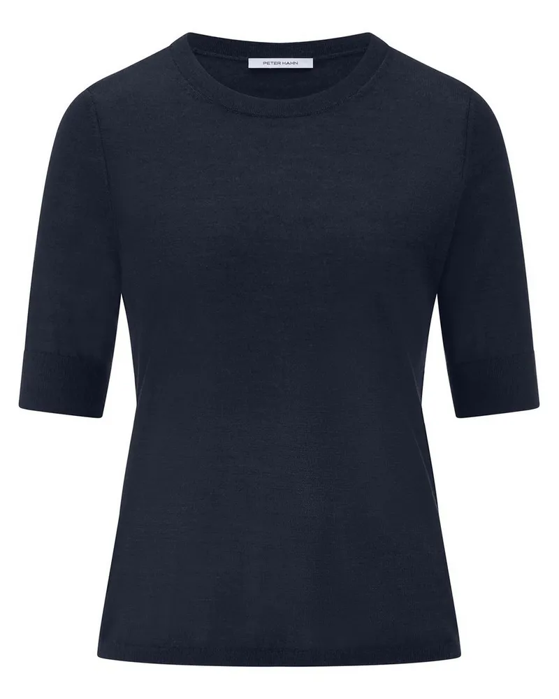 Peter Hahn Rundhals-Pullover 1/2-Arm  blau Blau