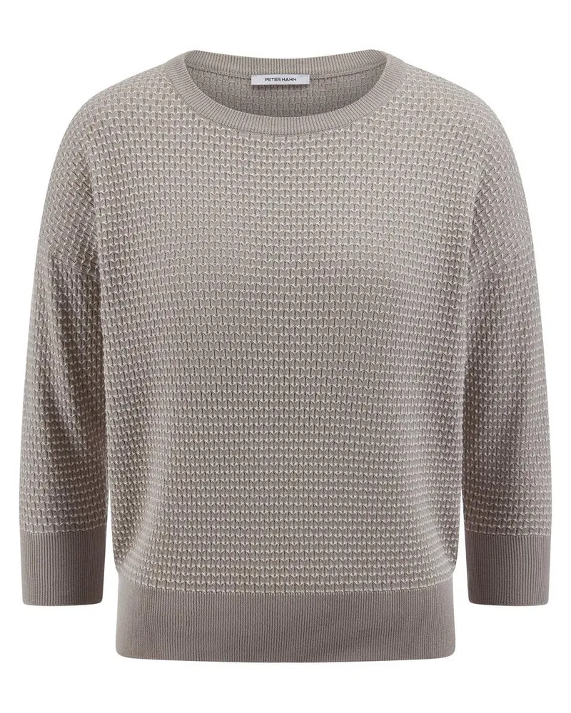 Peter Hahn Rundhals-Pullover aus 100% SUPIMA-Baumwolle  grau Grau
