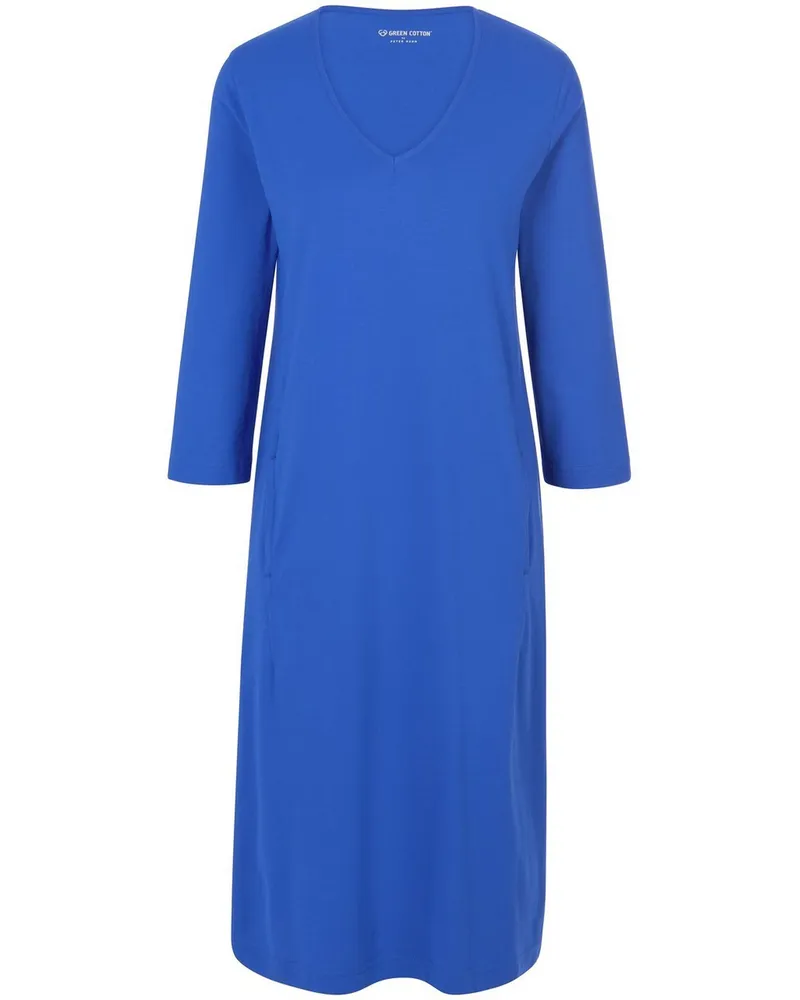 Green Cotton Jersey-Kleid Emelie  blau Blau