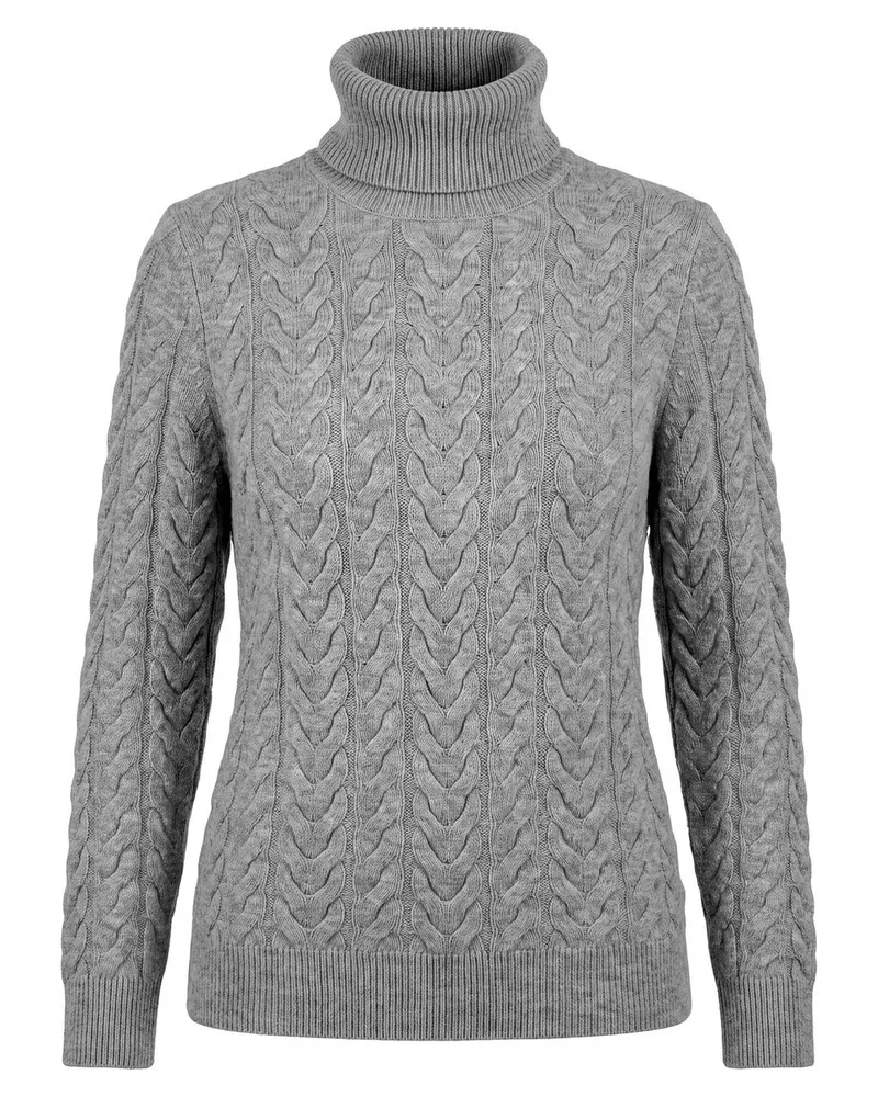 Peter Hahn Rollkragen-Pullover  grau Grau