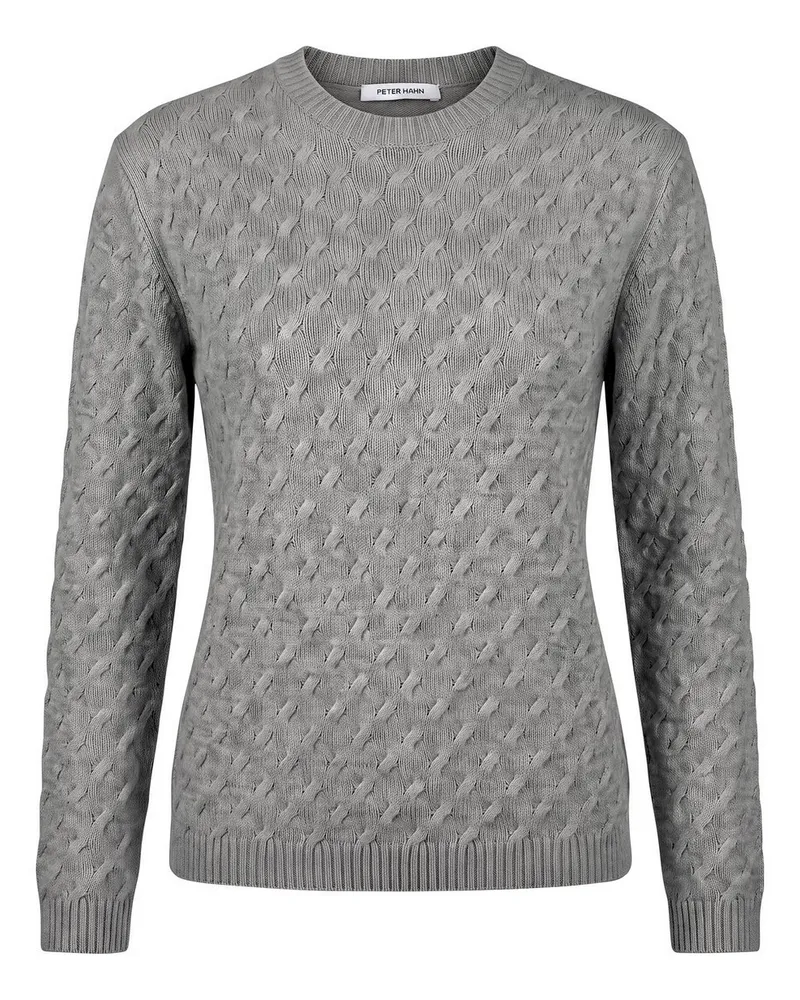 Peter Hahn Rundhals-Pullover  grau Grau
