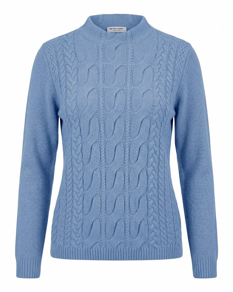 Peter Hahn Rundhals-Pullover  blau Blau