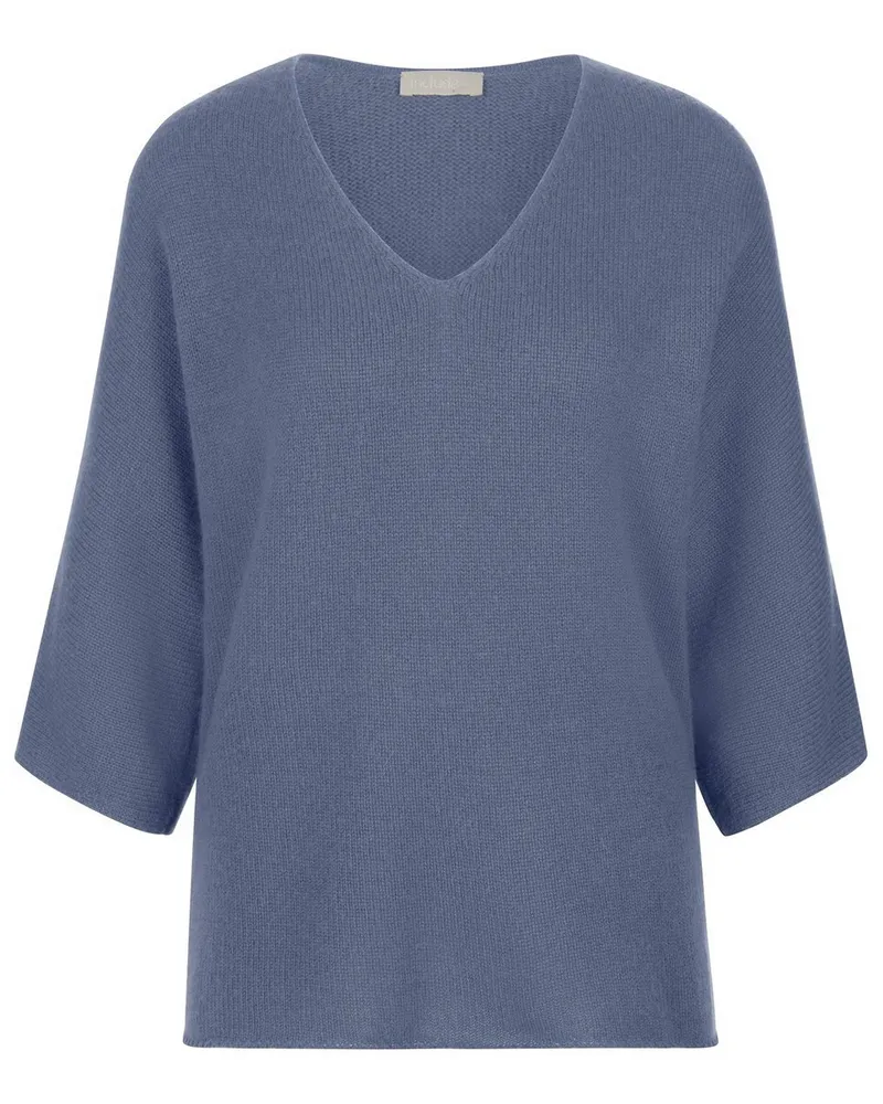 Peter Hahn V-Pullover aus 100% Kaschmir  blau Blau