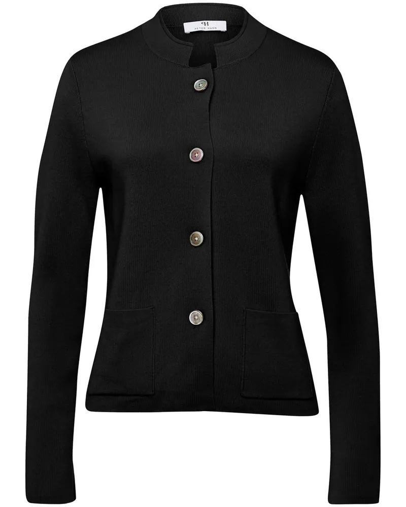 Peter Hahn Strick-Blazer  schwarz Schwarz