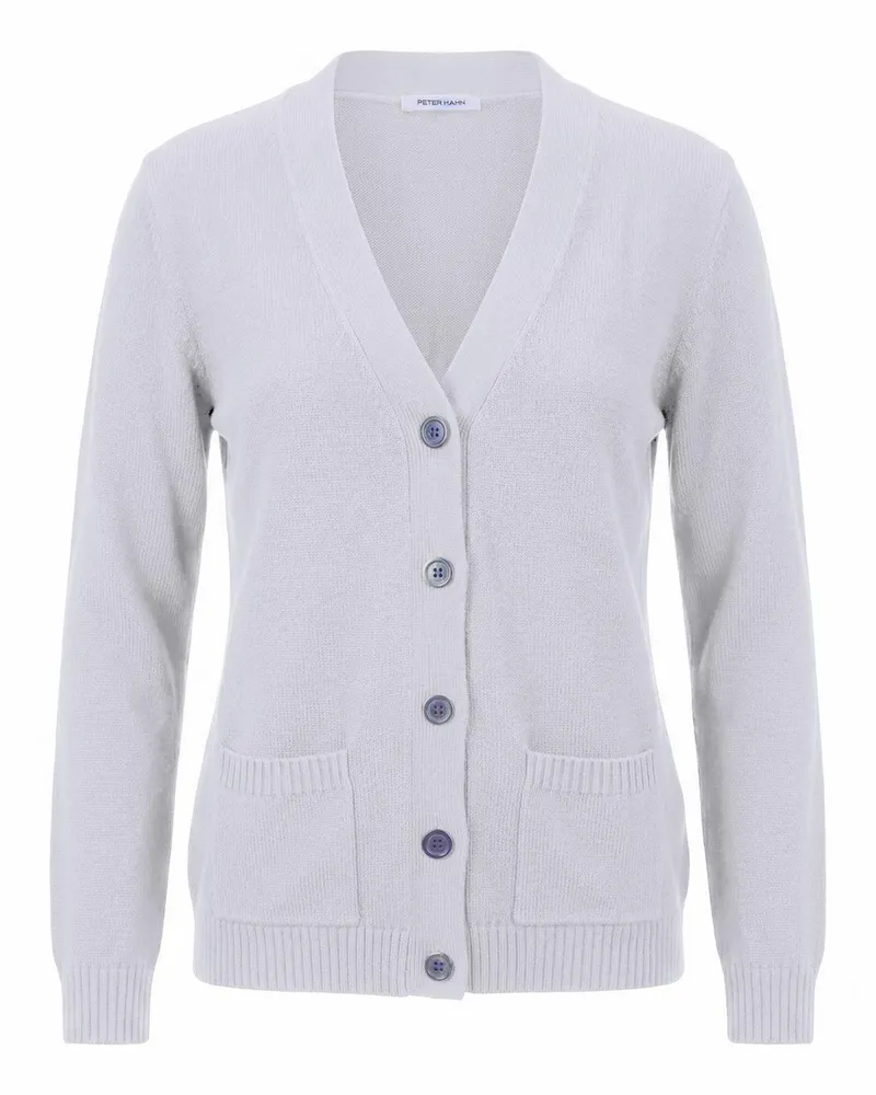 Peter Hahn Strickjacke V-Ausschnitt  weiss Weiss