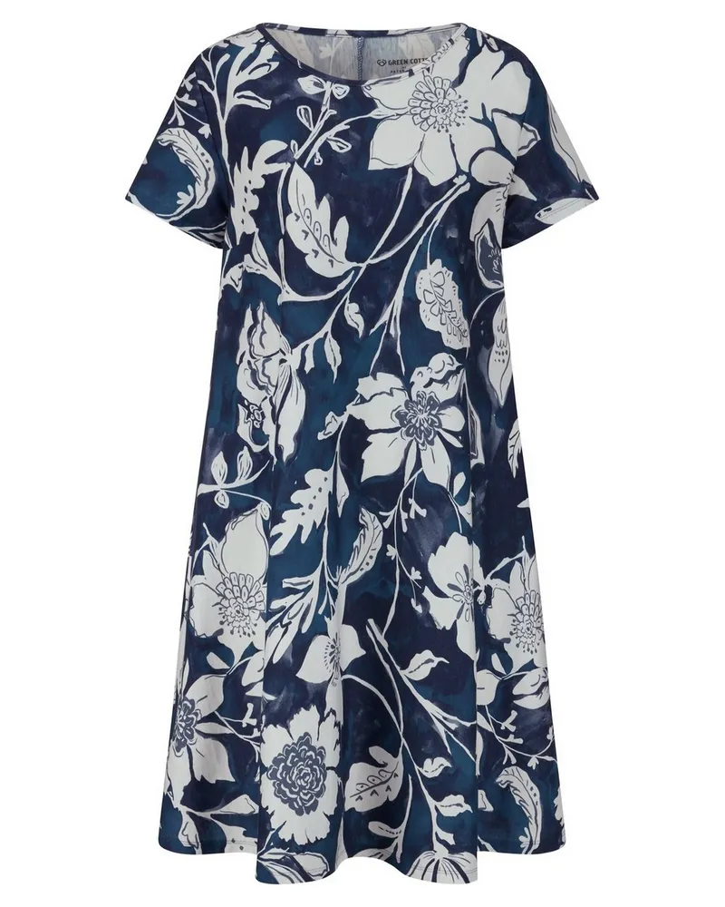 Green Cotton Kleid Naja  blau Blau