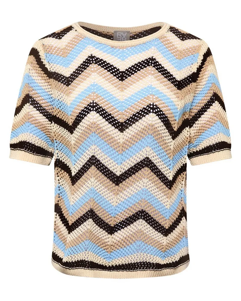 Rabe Rundhals-Pullover  mehrfarbig Mehrfarbig