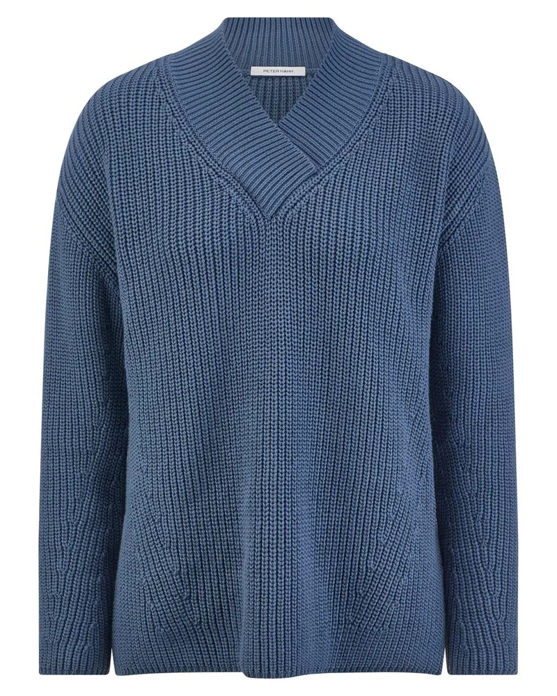 Peter Hahn V-Pullover  blau Blau
