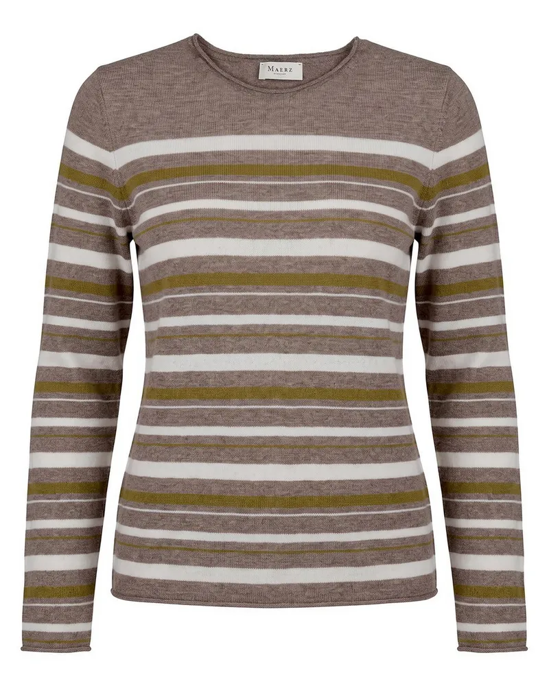 Maerz Rundhals-Pullover  beige Beige
