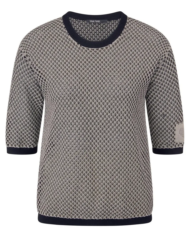 MARC AUREL Rundhals-Pullover  schwarz Schwarz