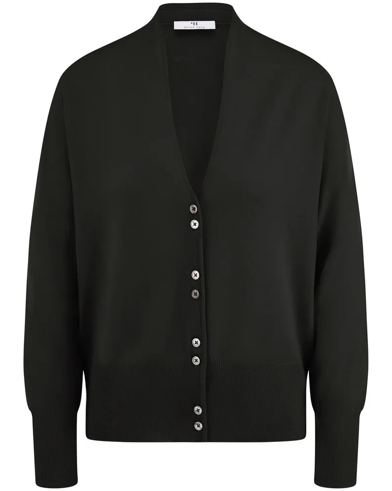Peter Hahn Strickjacke  schwarz Schwarz