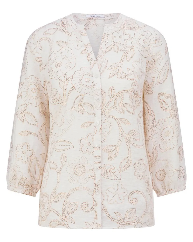 Peter Hahn Bluse V-Öffnung  beige Beige