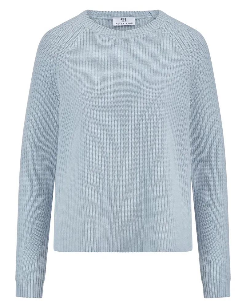 Peter Hahn Rundhals-Pullover  blau Blau