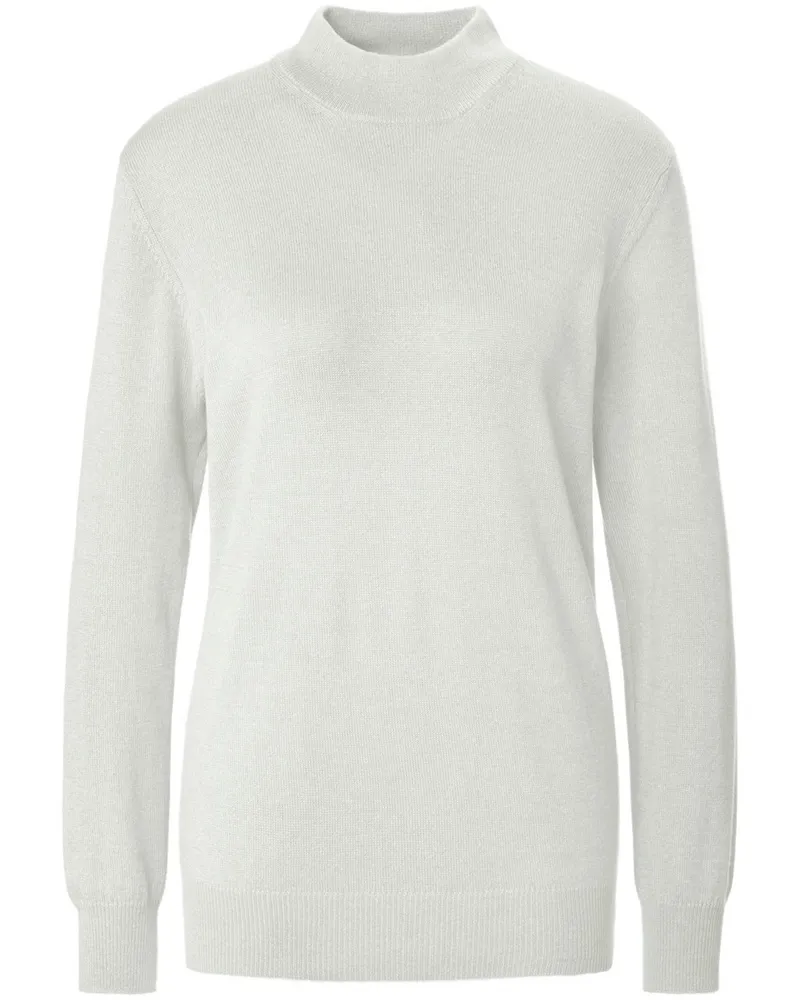 Peter Hahn Stehbund-Pullover Modell Sabrina  Seide/Kaschmir weiss Weiss