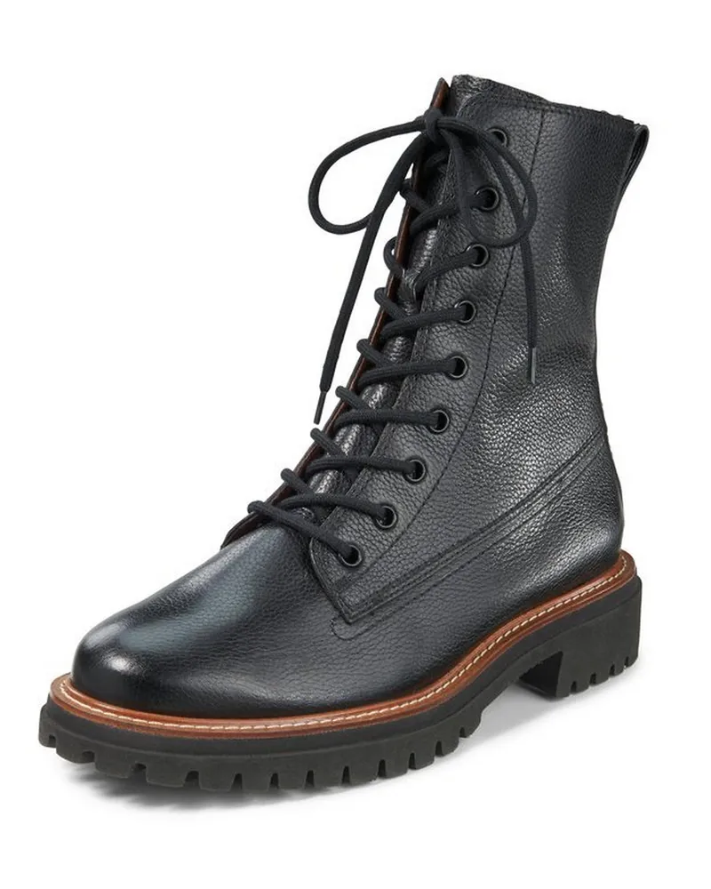 paul green Schnür-Stiefelette  schwarz Schwarz